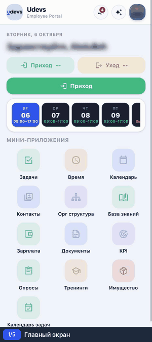 Обзор главного экрана