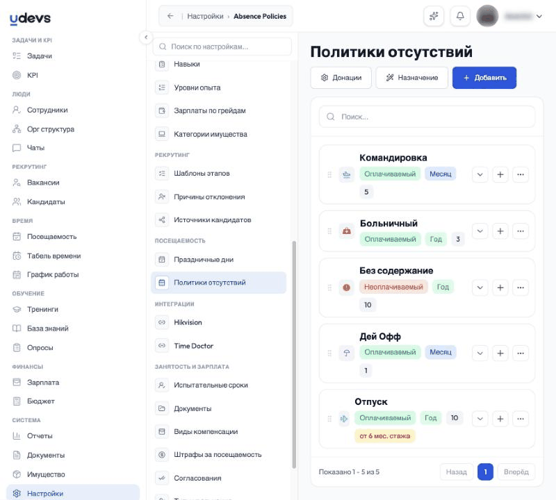 Политики отсутствий